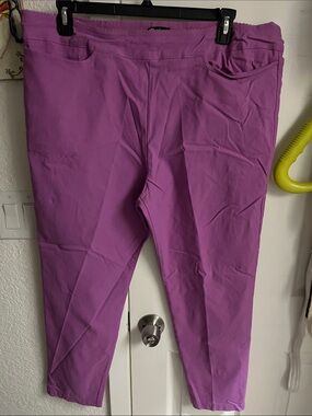 Petalura Women's Stretch Pull-On Pants in Violet